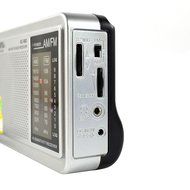 STree BC-R90 Portable AM FM Radio Receiver Built-in Speaker with Telescopic Antenna, Silver