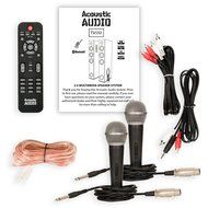 Acoustic Audio TSi550 Bluetooth Powered Floorstanding Tower Home Multimedia Speaker Pair and Mics TSi550M2 N3