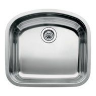 Blanco 510-877 Wave Single Bowl Undermount Kitchen Sink, Satin Polished Finish by Blanco