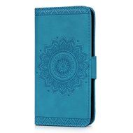 S6 Edge Case,Samsung Galaxy S6 Edge Case - Wallet Embossed Totem Flower Premuim PU Leather Snug Fit Soft TPU Inner... N19