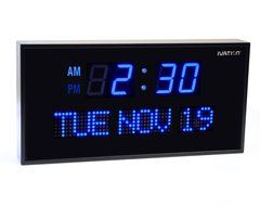 Ivation JID0222GRN Big Oversized Digital GreenLED Calendar Clock with Day and Date (Green)