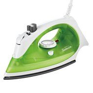 Sunbeam Simple Press 1100 Watt Compact Anti-Drip Non-Stick Soleplate Iron with Timed Auto-Off System, White/Green...