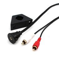 Rerii 1M / 3 Feet 2 RCA Male to 3.5mm Female Extention Mount, Flush Mount, Dash Mount, Panel Mount Cable for Car... N4