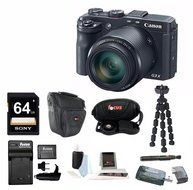 Canon PowerShot G3 X 20.2 MP Digital Camera with Canon EVF-DC1 Electronic Viewfinder &amp; 64GB Bundle N11
