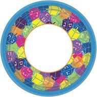 Hanna K. Signature Collection 20 Count Dreidel Round Paper Plates, 10-Inch