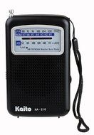 Kaito KA210 Pocket AM/FM NOAA Weather Radio, Black