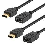 HDMI Extension Cable, Rankie 2-Pack High Speed HDMI Extension Cable Male to Female with Ethernet - 6 Feet (Black... N7