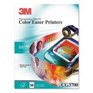 3M Color Laser Printer Transparency Film, Clear, Letter, 50/Box N2