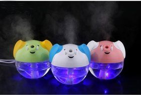 Cute Cartoon Elephant Electric USB Ultrasonic Quiet Humidifier Auto Touch off, LED Light Anion Oxygen Aromatherapy... N11