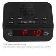 Peakeep Little Digital FM Alarm Clock Radio with Dual Alarm, Snooze, Sleep Timer and Battery Backup N3