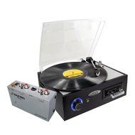 Pyle Turntable Record Player and Pre-Amplifier Package - PTTC4U Multifunction Turntable With MP3 Recording, USB-to-PC... N4