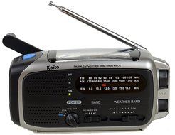 Kaito KA370 Voyager Solar/Crank AM/FM/SW NOAA Weather Radio with 5-LED flashlight, Black N3