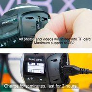 Cshine 360 Degree Mini WiFi Panoramic Video Camera 2448P 30fps 16MP Photo 3D Sports DV VR Video And Image ABS(... N5