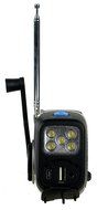 Kaito KA370 Voyager Solar/Crank AM/FM/SW NOAA Weather Radio with 5-LED flashlight, Black N4