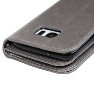 Badalink Galaxy S7 Edge Wallet Case 9 Card Slots Plastic Mirror Hand Strap Stand Feature Embossed PU Leather Flip...