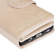 Badalink Galaxy S7 Edge Wallet Case 9 Card Slots Plastic Mirror Hand Strap Stand Feature Embossed PU Leather Flip... N6