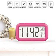 Fieans Solid Color Streamlined Snoozing Alarm Temperature Smart Night Light Activated LCD Digital Display Clock... N4