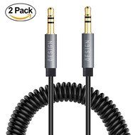Besign 2-Pack 3.5mm Female to 2 Male Headphone Mic Audio Y Splitter Cable with Separate Headphone / Microphone... N10