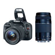 Canon EOS Rebel SL1 18.0 MP CMOS Digital SLR with 18-55mm EF-S IS STM Lens + Canon EF 75-300mm f/4-5.6 III Telephoto...