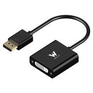 DP to DVI Adapter, WOLLZ Gold-Plated Heavy-Duty DisplayPort to DVI Converter Cable Male to Female for HDTV Monitor...