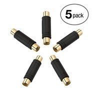Aurum Cables High Quality 3 Pack RCA Female to Female Coupler Jack Adapter