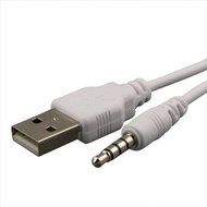 3.5mm Male AUX Audio Plug Jack to USB 2.0 Converter Cable Cord Apple Ipod MP3 Audio Cable Line