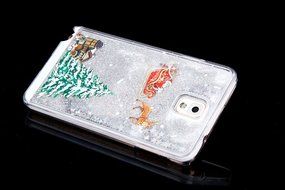 Galaxy Note 3 Case,Galaxy Note 3 Liquid Cover,PHEZEN Christmas Tree Santa Claus Design Cool Quicksand Moving Stars... N19