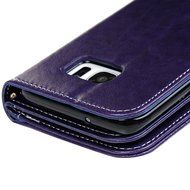 Badalink Galaxy S7 Edge Wallet Case 9 Card Slots Plastic Mirror Hand Strap Stand Feature Embossed PU Leather Flip... N10