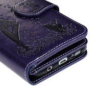 Badalink Galaxy S7 Edge Wallet Case 9 Card Slots Plastic Mirror Hand Strap Stand Feature Embossed PU Leather Flip... N11