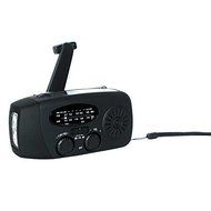 Sminiker Solar Self Powered Portable Hand Crank Emergency Radios, AM/FM/NOAA Weather, Emergency Flashlight (Red) N7