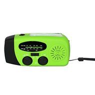 Sminiker Solar Self Powered Portable Hand Crank Emergency Radios, AM/FM/NOAA Weather, Emergency Flashlight (Red) N8