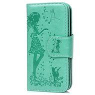 Badalink Galaxy S7 Edge Wallet Case 9 Card Slots Plastic Mirror Hand Strap Stand Feature Embossed PU Leather Flip... N18