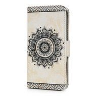 S6 Edge Case,Samsung Galaxy S6 Edge Case - Wallet Embossed Totem Flower Premuim PU Leather Snug Fit Soft TPU Inner... N27