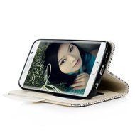 S6 Edge Case,Samsung Galaxy S6 Edge Case - Wallet Embossed Totem Flower Premuim PU Leather Snug Fit Soft TPU Inner... N29