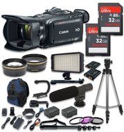 Canon XA35 Professional Camcorder with 2pc SanDisk 32GB High Speed Memory Cards + Video Accessory Bundle - International...