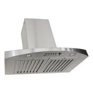 KOBE Range Hoods RA3830SQB-WM-1 Wall Mount 3-Speed, 680 CFM with LED Lights, 30-Inch N3