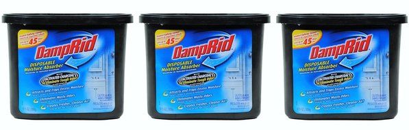 DampRid Moisture Absorber with Activated Charcoal, 10.5oz (Pack of 3)