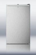 Summit CM421BL7SSHH: Commercially listed 20&quot; wide counter height refrigerator-freezer with a lock, stainless steel... N4