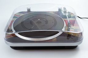 GPO Jam 3-Speed Stand Alone Vinyl Turntable with Built-In Speakers - Union Jack N4