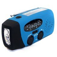 Foxnovo Portable Multi-functional Emergency SolarHand Crank DynamoUSB Powered AMFMWB NOAA Weather Radio 3-LEDs... N8