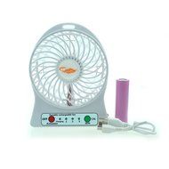 Bon Venu Portable Handheld USB Desktop Fan Battery Powered Rechargeable Personal Table Fan with LED light Color... N4