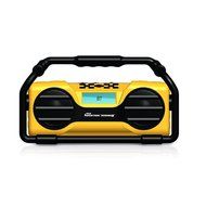 Pyle Industrial BoomBoX Bluetooth Stereo Speaker, Rugged Water-Resistant Radio Boom Box, Rechargeable Battery,...