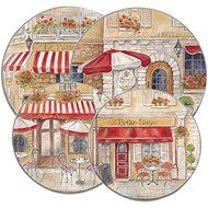 New RANGE KLEEN 5082 Round Burner Kovers, 4 pk (Paris Cafe)