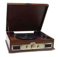 Pyle PTT30WD Bluetooth Vintage Classic Style Turntable Wireless Music Streaming, AM/FM Radio, USB Record Ability...