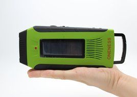 ONENESS Emergency Survival Solar Hand Crank Multi- Purpose Digital Radio AM/FM/ NOAA + Flashlight+Cellphone Charger... N9
