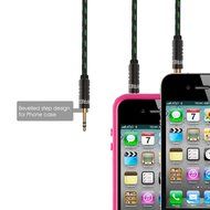 FRiEQ 3.5mm Male To Male Car and Home Stereo Cloth Jacketed Tangle-Free Auxiliary Audio Cable (4 Feet/1.2M) Fits... N4