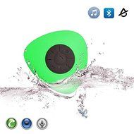 Kekexili Speaker Portable Bluetooth Wireless Silicone IPX4 Waterproof Speaker Bathroom with Suction Cup Red N10