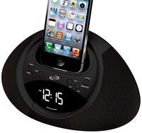 iLive iCP122B Clock Radio with Dock for iPhone/iPod with 30-Pin Connector, 20 FM Presets and LCD Display (Black)