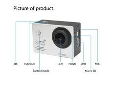 LADEY HD Digital Sports Waterproof Camera,12MP 1080P WIFI 2.0 LTPS LCD Screen Camera,170 Degree Wide Angle 30M... N32