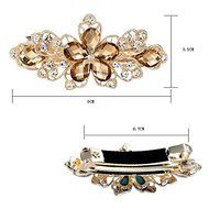 Coffee New Fashion crystal Rhinestone Flower Hair Barrette Clip Hairpin Women Jewelry N2